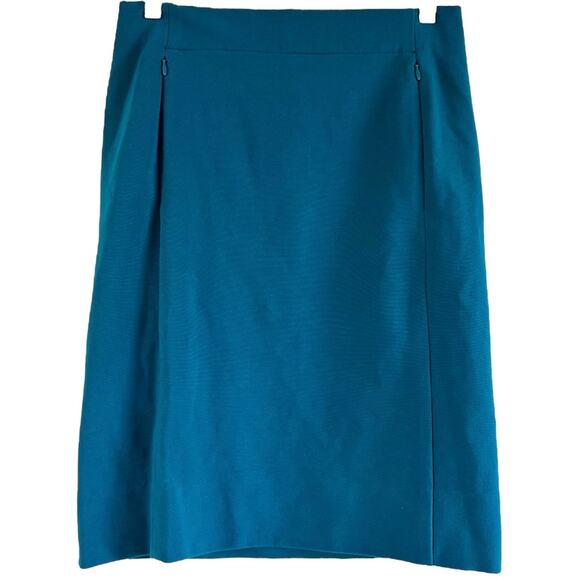 Diane Von Furstenberg New Koto Pencil Skirt Mini Pleated Zip Viscose Blue 8 - Picture 2 of 7